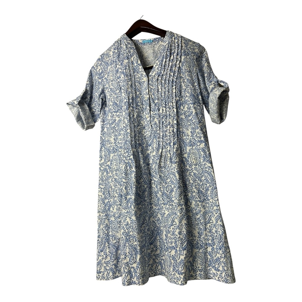 J. McLaughlin Blue Riviera 100% Linen Dress
paisley pintuck Dress size XS - Picture 8 of 9